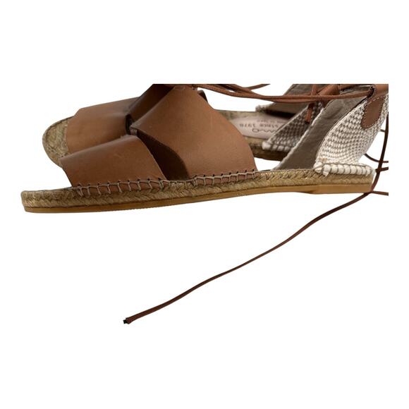 Gaimo, Cammel Leather Espadrille Sandals NEW , Sz 40 - Picture 11 of 12